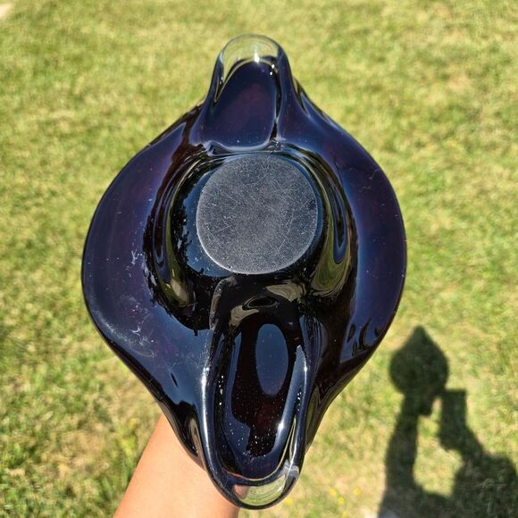 Mid Century Murano Copper Aventurine Dish Ashtray Oblong Copper Sparkle - Picture 4 of 9